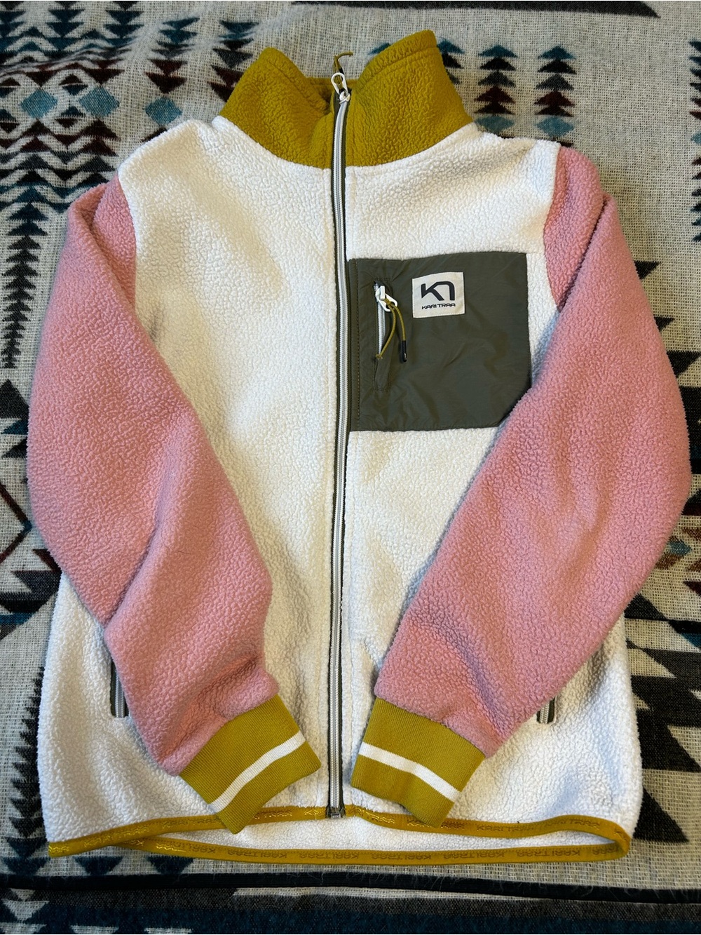 Kari Traa Women’s Jacket - White, Pink, Mustard, & Olive